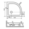 RGW 16180400-11 Душевой поддон полукруглый RGW STYLE P