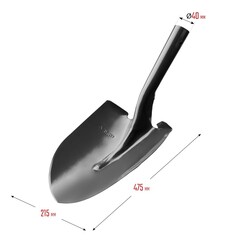 ЗУБР Мастер, 474 х 215 мм, полотно 1.6 мм, закалено, без черенка, тип ЛСГ, штыковая лопата (39413)