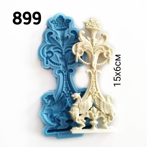 Молд Орнамент с грифонами 15х6, Арт.PO-0899, силикон