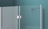 BelBagno ALBANO-ASH-1-80/90-C-Cr Душевой уголок с одной складывающейся дверью и одной неподвижной секцией. Стекло 6 мм, прозрачное, хром