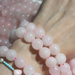 Розовый кварц натуральный, бусины в форме шара, 12мм