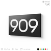 Номер на дверь 909, табличка на дверь для офиса, квартиры, кабинета, аудитории, склада, черная 120х70 мм, Айдентика Технолоджи