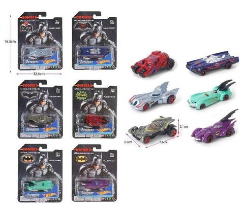 Машинка ХВ Бэтм, 6 видов, цена за шт.