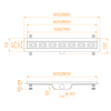 RGW Drain Leo-40-80 60214080-01 Душевой лоток