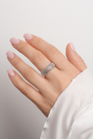Кольцо из серебра "Mesh"