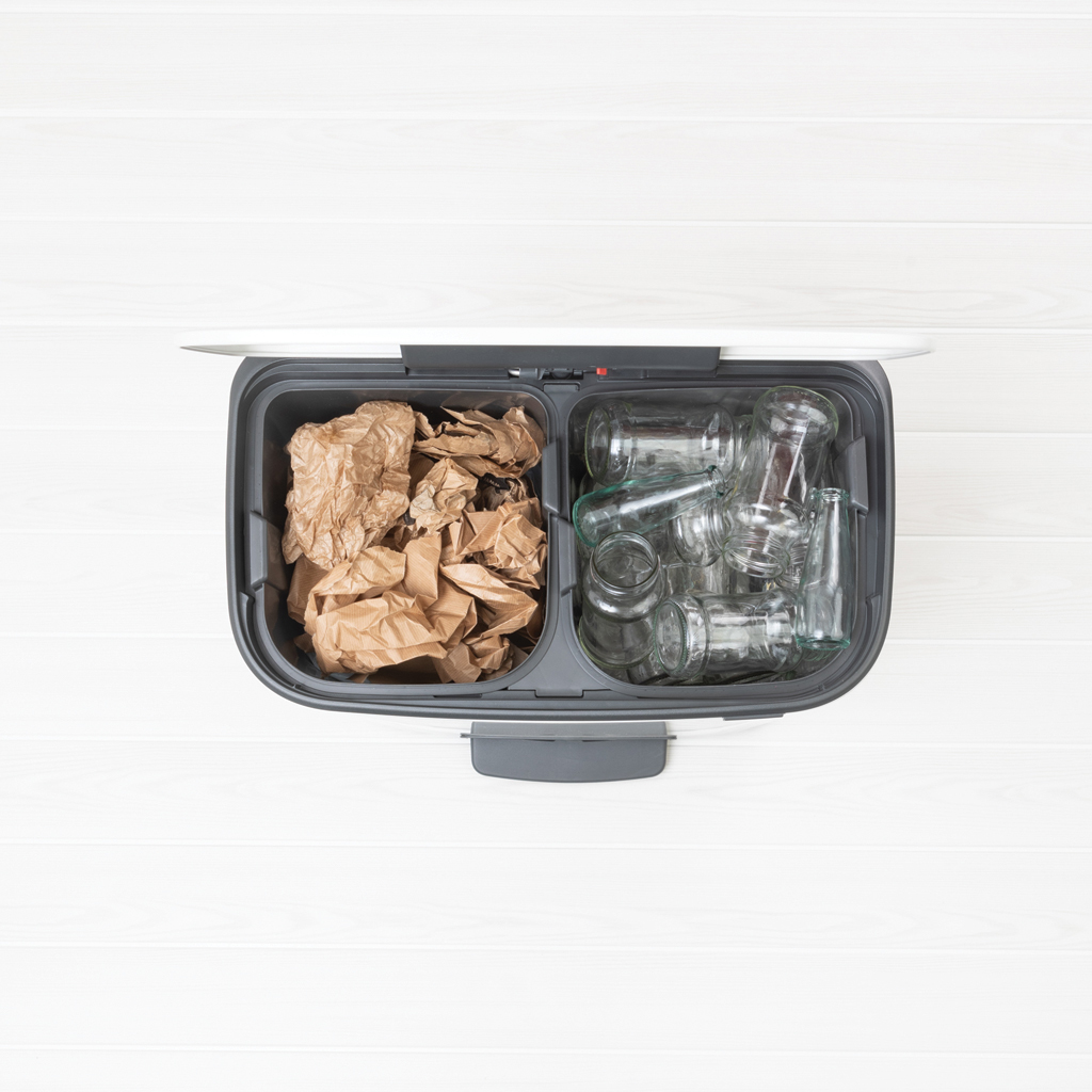 Мусорный бак Bo с педалью (2 x 30 л), Белый, арт. 211447 - фото 8