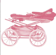 DeCuevas Коляска с сумкой и зонтиком для кукол REBORN серии Мартина, 90 см  (складная, с регулируемой ручкой) (82033)