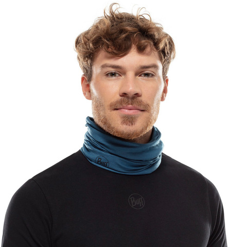 Картинка бандана-труба Buff CoolNet Insect Shield Solid Eclipse Blue - 4