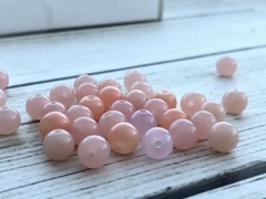 Бусины акрил - розовый - 8 мм.