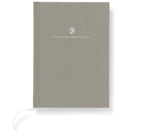 Книжка записная Graf von Faber-Castell в льняном переплете A6 Stone Grey