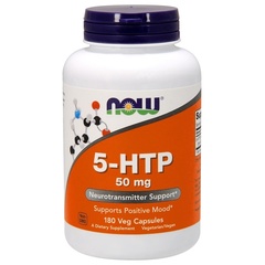 Now Foods, 5-гидрокситриптофан, 50 мг, 180 капсул в растительной оболочке