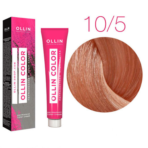 OLLIN Color 10/5 (Светлый блондин махагоновый) - Перманентная крем-краска для волос