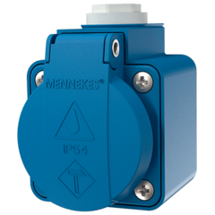 MENN Розетка №10082 о/у 16A2P+230B IP54 синий