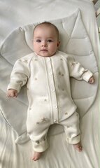 Вязаный комбинезон "Звёздочки" (экрю+бронза)