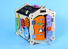 KIMTOYS Бизиборд Домик «Смайлик» (ДС-01)