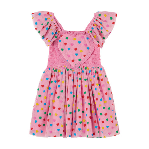 Платье Stella McCartney Kids Confetti Heart Pink