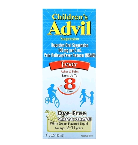 Children's Advil, Fever, для детей в возрасте от 2 до 11 лет, белый виноград, 120 мл (4 жидк. унции)