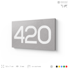 Номер на дверь 420, табличка на дверь для офиса, квартиры, кабинета, аудитории, склада, серая 120х70 мм, Айдентика Технолоджи