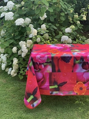 Скатерть 150x180 и 6 салфеток Dreams Fiori Giapponesi водооталкивающая