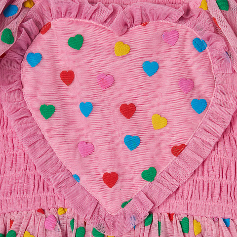 Платье Stella McCartney Kids Confetti Heart Pink