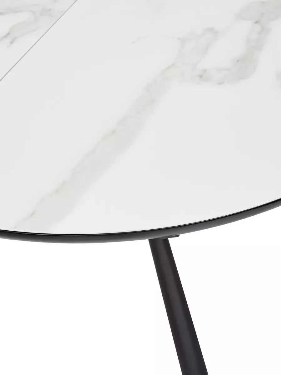 Стол VOLAND BIANCO TL-45 испанская керамика/ BLACK белый мрамор М-City