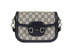 Мини-сумка Gucci Horsebit 1955 с узором Gg