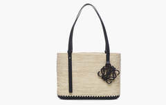 Сумка Loewe Square Raffia Basket Bag "Natural / Black"