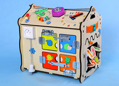 KIMTOYS Бизиборд Домик «Смайлик» (ДС-01)