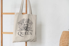 Сумка-шоппер с принтом Фредди Меркьюри, Queen (Freddie Mercury) бежевая 003
