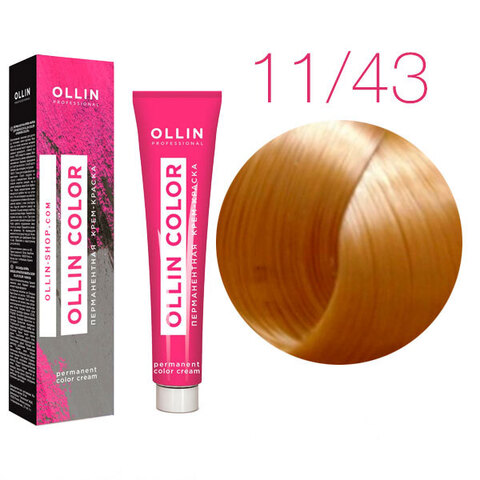 OLLIN Color 11/43 (Специальный блондин медно-золотистый) - Перманентная крем-краска для волос