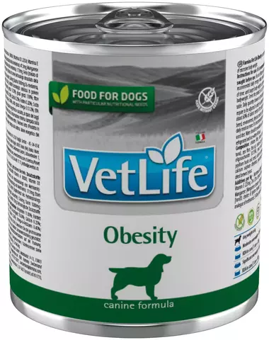 Farmina Vet Life Dog Obesity влажный корм для взрослых собак при ожирении, в консервах - 300 г