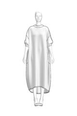 Русия. Платье женское льняное с коротким рукавом PL-42-5396