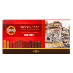 Пастель твердая художественная KOH-I-NOOR GIOCONDA 8122, 12 цв Brown Line