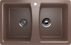 ULGRAN U-402  Двухсекционная мойка с отверстием под смеситель