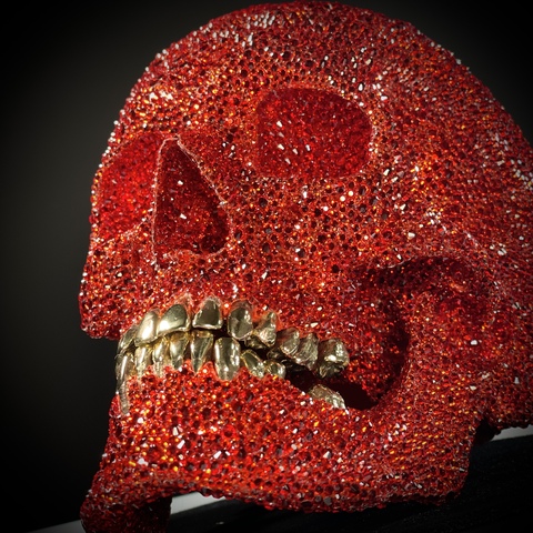 Череп человека в стразах