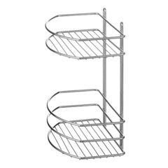 67-0-660 Полка для ванной овал 2 яруса гальваника цинк,цвет хром (РемоКолор)