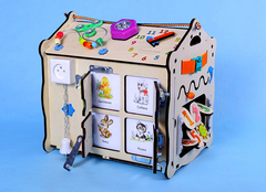 KIMTOYS Бизиборд Домик «Смайлик» (ДС-01)