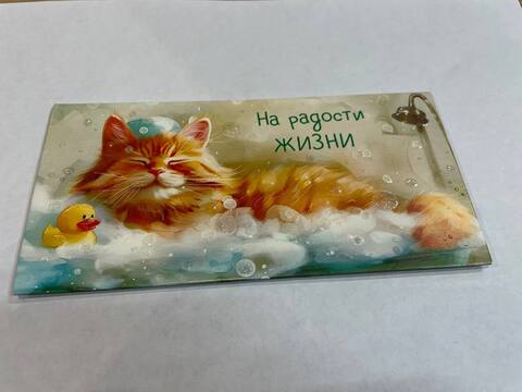 Открытка-конверт На радости жизни, 8*17 см, 5 шт.