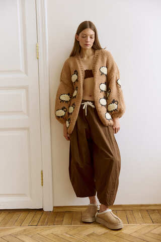 Кардиган Овечки с рукавами-фонариками