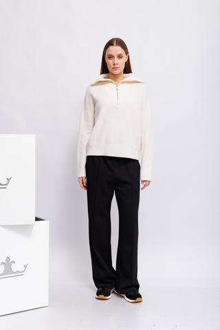 Oui Брюки-джоггеры из скуба-джерси с лампасами