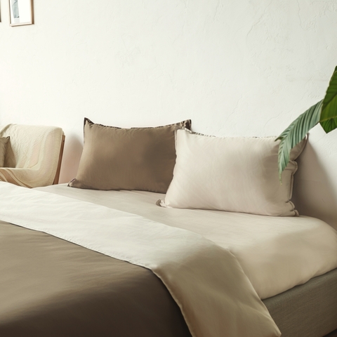 Постельное бельё двустороннее LaPrima сатин (евро) - Шоколад - купить 3