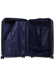 Чемодан полипропилен ЛЮКС облегченный средний Серый 65x43x27 см (М) без расширения (цена указана на САМОВЫВОЗ)3