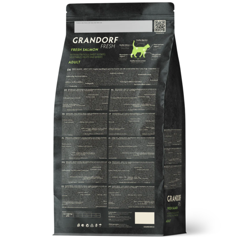 GRANDORF FRESH Свежее филе лосося с бататом для взрослых кошек