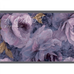 
          Альбом для рисования А4 12л., Alingar, на скрепке, мелованный картон (стандарт), 100 г/м2, "Акварельные цветы", 4 дизайна в пленке т/у