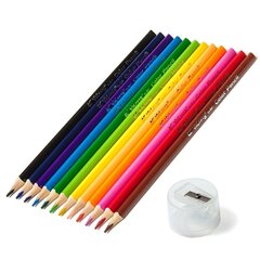 
          Карандаши цветные Yalong 12 цв., "Toucan" деревянные, трехгранные, заточенные, точилка, грифель 3.0 мм, металл. тубус