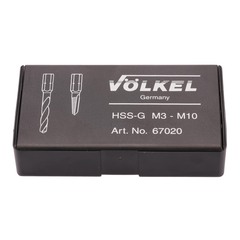 Набор метчиков для шуруповерта M3 -M10 (+ сверла) HSS-G 13пр Volkel 67020