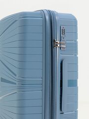 Чемодан полипропилен MIRONPAN Серо-голубой (Чемодан цвета неба) (М+) 68х45х28(+3)см/3,4 кг/80л2
