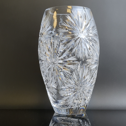 Хрустальная ваза для цветов - Астры - авто Рогов - ГХЗ - СССР