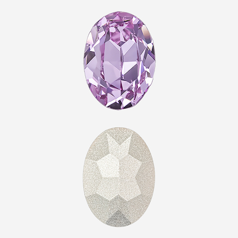 Кристалл Овал (Oval Fancy Stone), оттенок "Светло-аметистовый"/"Light Amethyst", 18*13мм