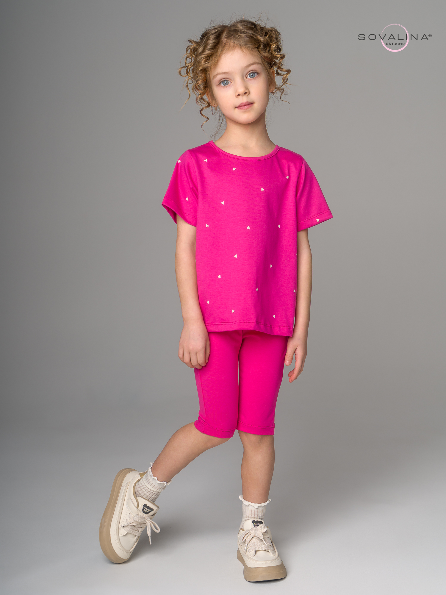 Костюм Актив сердечки барби-фуксия